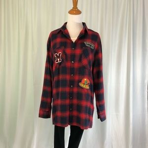 Last One! Boyfriend Flannel Plaid Top